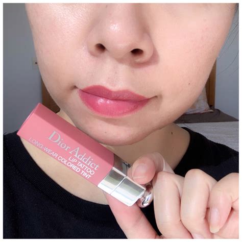 dior lip tattoo natural pink swatch|Dior addict lip tint shades.